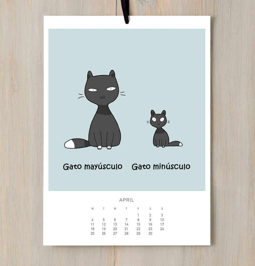 He creado un calendario de gatos para que sonrías todo el 2016