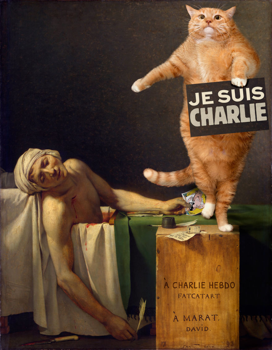El arte de un gato gordo: Pinta su gato en pinturas famosas