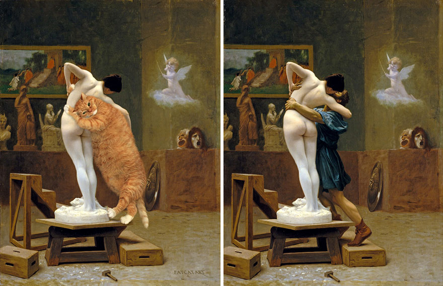 El arte de un gato gordo: Pinta su gato en pinturas famosas