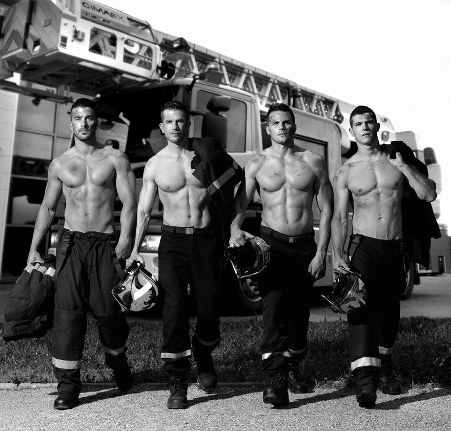 Estos bomberos franceses posan para el calendario benéfico más caliente de 2016