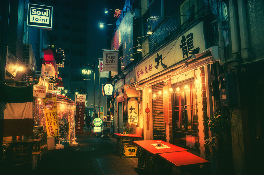 Mágicas fotos nocturnas de las calles de Tokyo, por Masashi Wakui