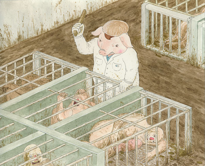 20 Ilustraciones impactantes que muestran cómo se sienten los animales al cambiarlos por humanos