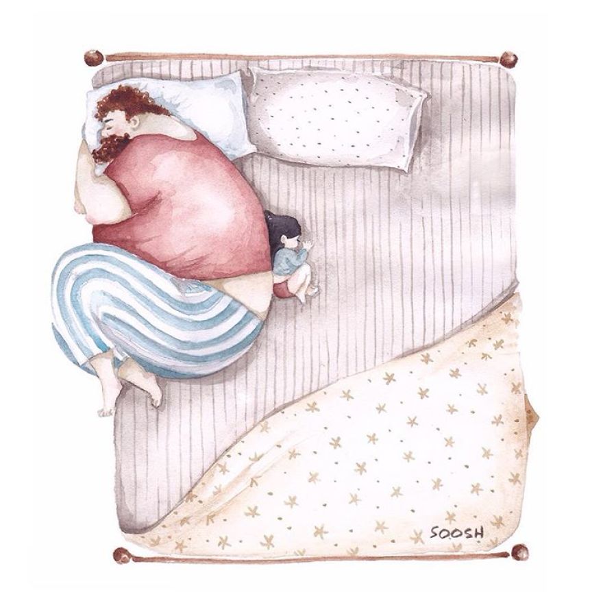 pinturas-acuarela-vinculo-padre-hija-snezhana-soosh (12)