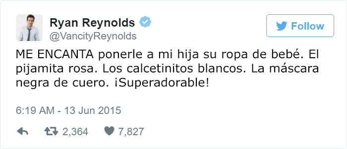Los divertidos tuits honestos de Ryan Reynolds sobre su hija son mejores que Deadpool
