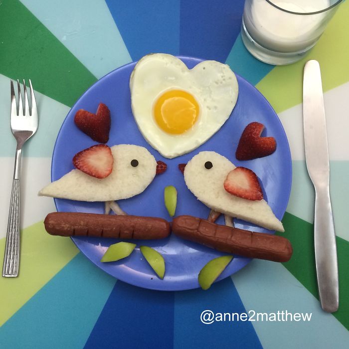 Madre Prepara Desayunos Artísticos Para Sus Hijos