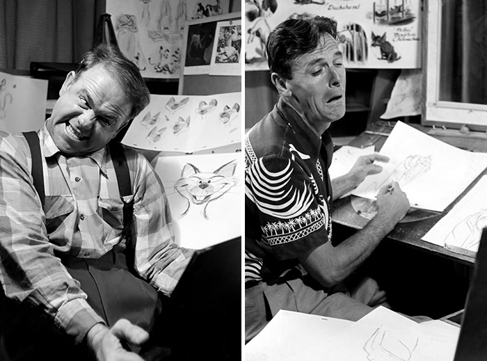 Animadores De Disney Estudian Su Reflejo Ante El Espejo Para Dibujar Mejor Sus Personajes