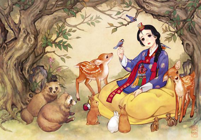 Los cuentos clásicos occidentales dibujados al estilo oriental por una artista coreana
