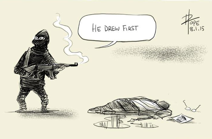 El lápiz es más fuerte que la espada: 28 dibujantes homenajean a las víctimas del atentado en la revista Charlie Hebdo