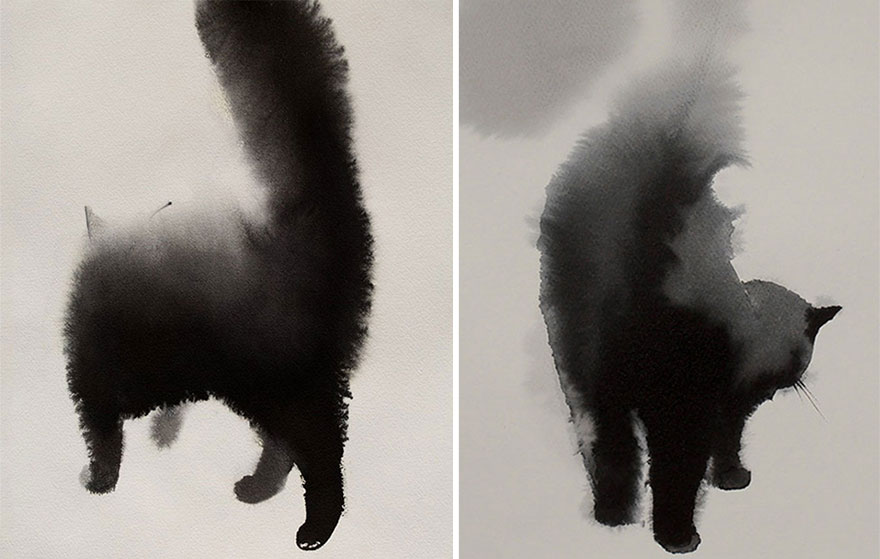gatos-negros-acuarelas-tinta-endre-penovac (5)