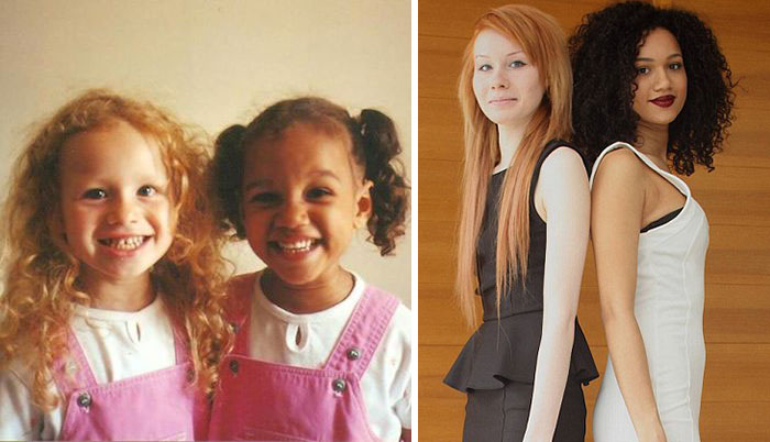 Estas hermanas gemelas tienen un aspecto totalmente distinto