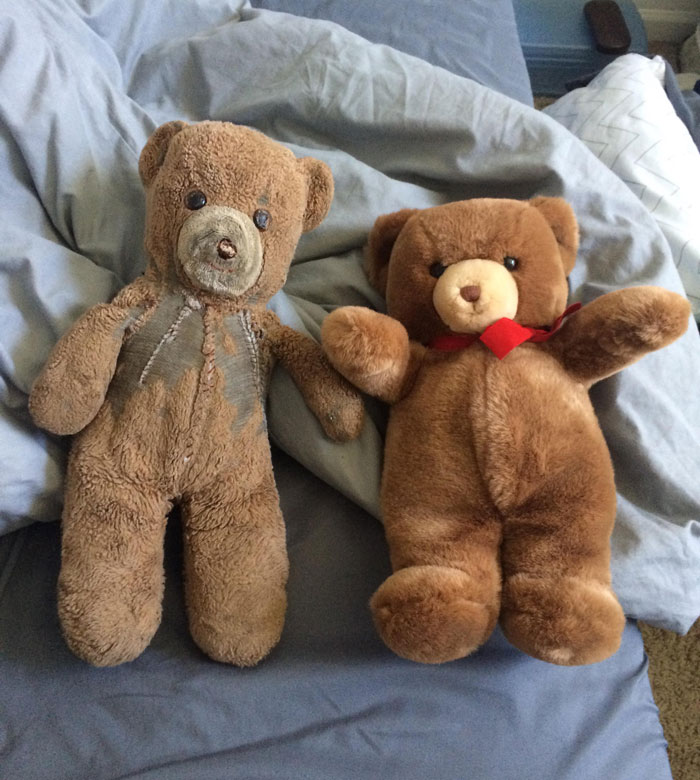 Hace 30 años esta madre compró 2 osos de peluche iguales: uno para su hijo y otro para su futuro nieto