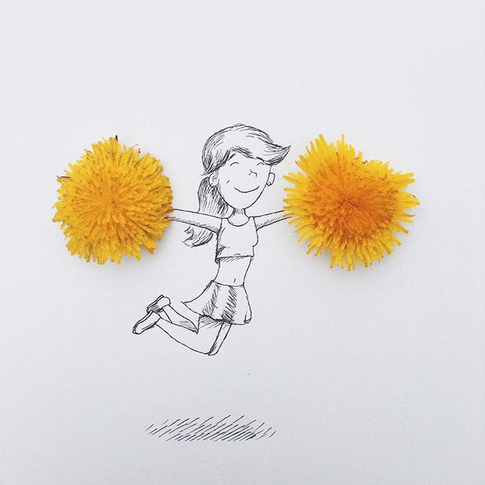 Utilizo objetos cotidianos para crear divertidas ilustraciones