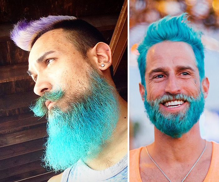 Moda Merman Hombres Tiñéndose El Pelo En Colores Realmente