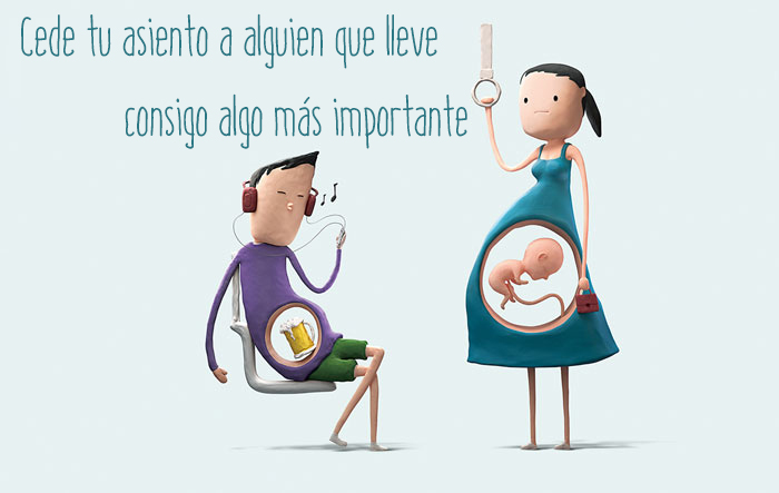 Estas encantadoras ilustraciones nos recuerdan por qué las embarazadas merecen los asientos más que nosotros
