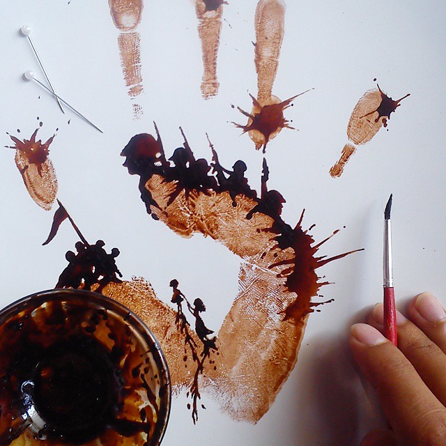 pintura-hojas-secas-posos-cafe-ghidaq-al-nizar-zerowastecoffee (15)