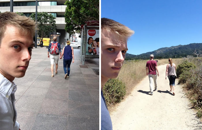 Este hombre documenta su vida como sujetavelas durante 3 años en incómodos selfies