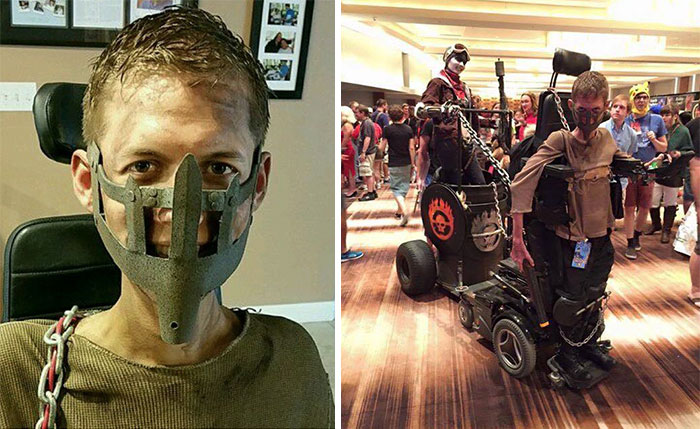 Este estudiante discapacitado convirtió su silla de ruedas en un asombroso cosplay de Mad Max