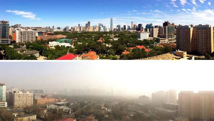 Pekín restringe 2’5 millones de coches y los vecinos ven el cielo azul por 1ª vez en mucho tiempo