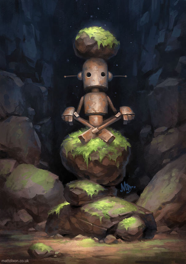 Pinturas-de-robots-solitarios-contemplando-el-mundo (12)