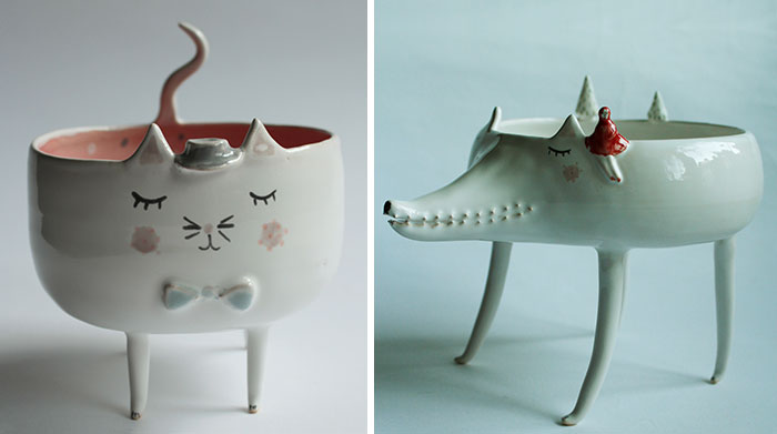 Adorables animales de cerámica creados por una artista polaca