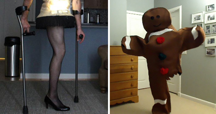 Este hombre con una sola pierna prepara un disfraz cada Halloween y acaba de mostrar su última idea