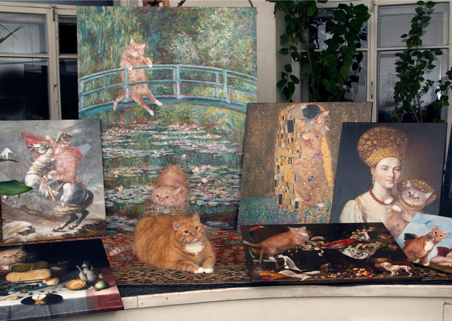 pinturas-famosas-con-gato-Ginger-svetlana-petrova (11)
