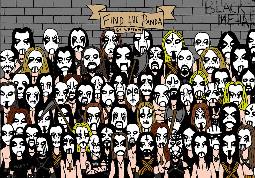 encuentra-panda-puzzle-black-metal-espen-westum