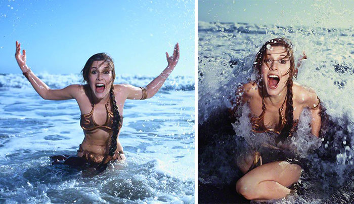 8 Fotos antiguas de Carrie Fisher promocionando el Retorno del Jedi en 1983