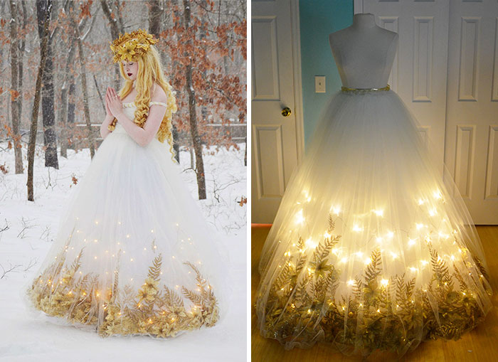 Esta talentosa chica de 18 años crea asombrosos vestidos que parecen salidos de películas Disney