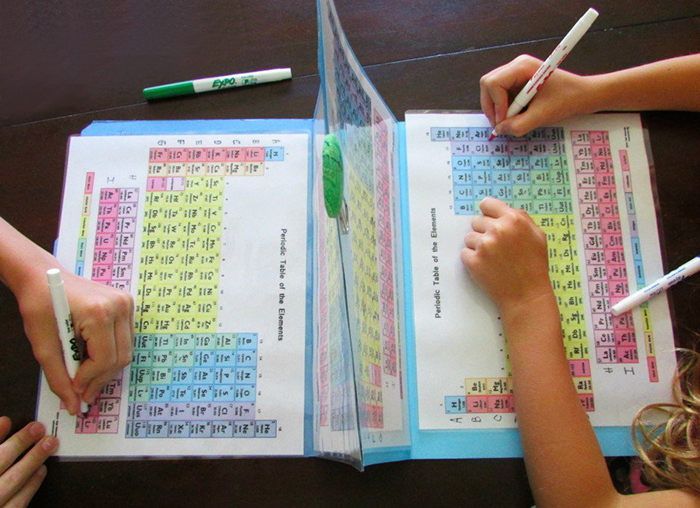 Esta madre recrea el juego Batalla Naval con la Tabla Periódica para que sus hijos aprendan los elementos