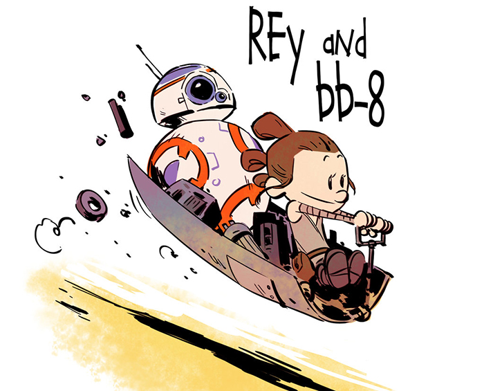 La Guerra de las Galaxias reimaginada con personajes de Calvin & Hobbes