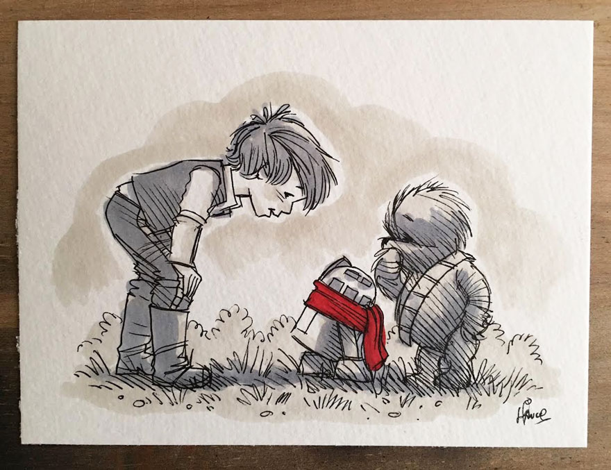 dibujos-mezcla-winnie-pooh-guerra-galaxias-james-hance (1)