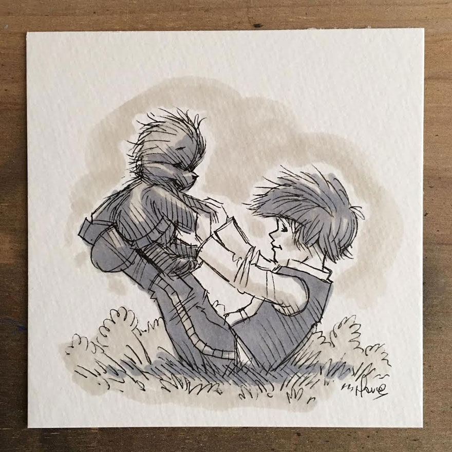 dibujos-mezcla-winnie-pooh-guerra-galaxias-james-hance (4)
