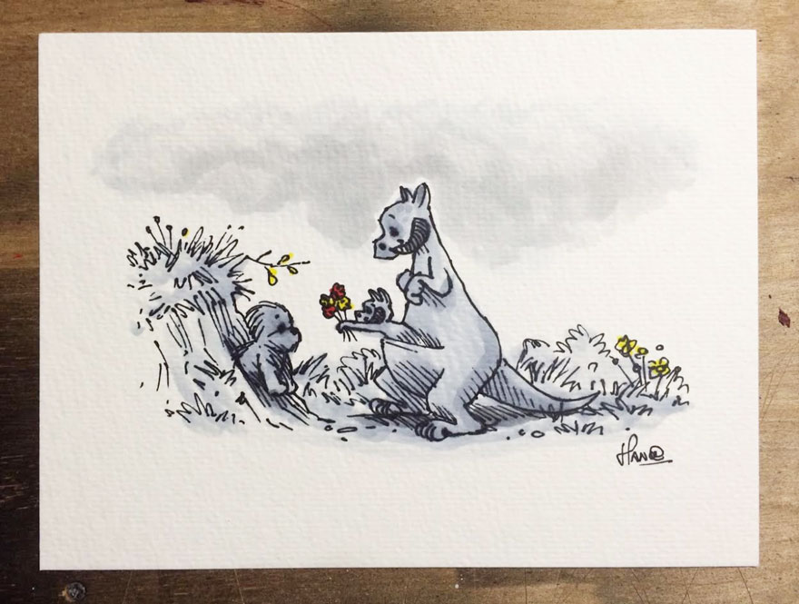 dibujos-mezcla-winnie-pooh-guerra-galaxias-james-hance (8)