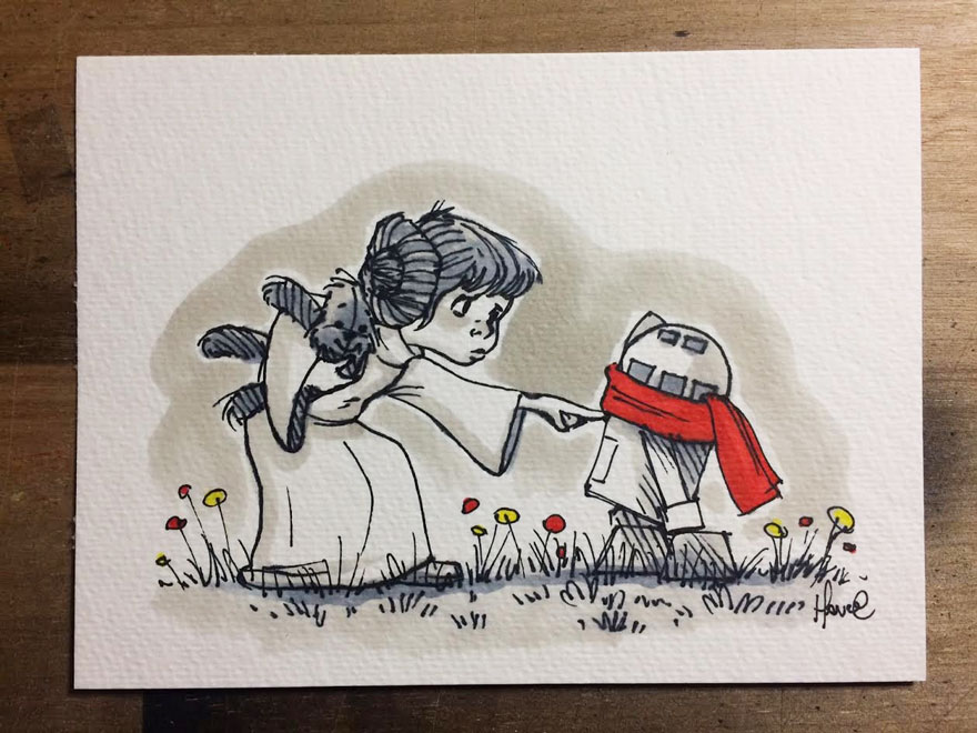 dibujos-mezcla-winnie-pooh-guerra-galaxias-james-hance (9)