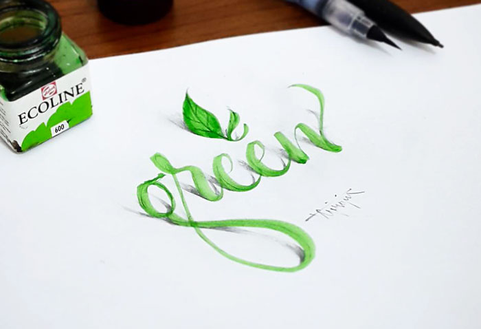 Un ingeniero eléctrico crea caligrafía en 3D que sobresale del papel