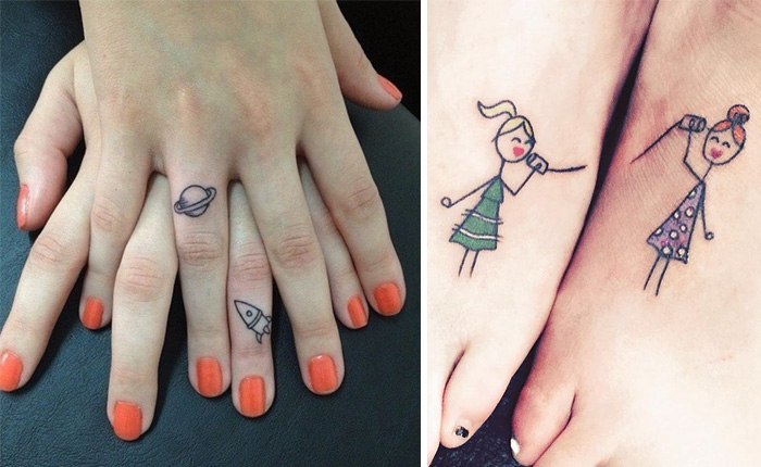 25 Ideas de tatuajes para mostrar el vínculo entre hermanas