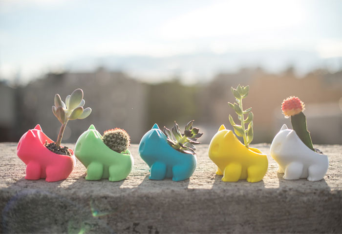 Ten tu propio pokemon con esta maceta impresa en 3D