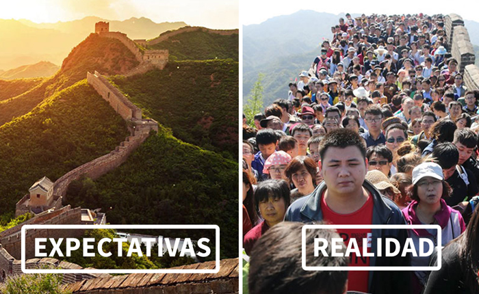 Expectativas contra la realidad a la hora de viajar