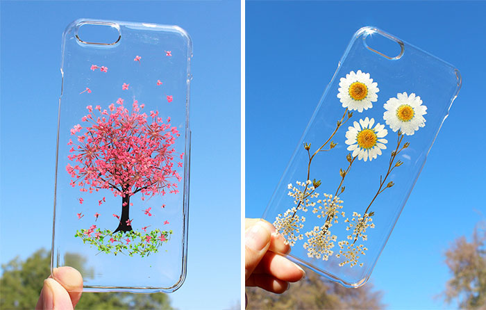 Fundas para el móvil con auténticas flores para celebrar la primavera