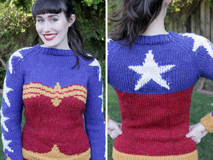 Con este jersey de punto de Wonder Woman tendrás un aspecto súper