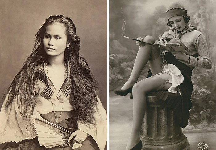 La belleza de las mujeres hace 100 años en postales antiguas de 1900-1910