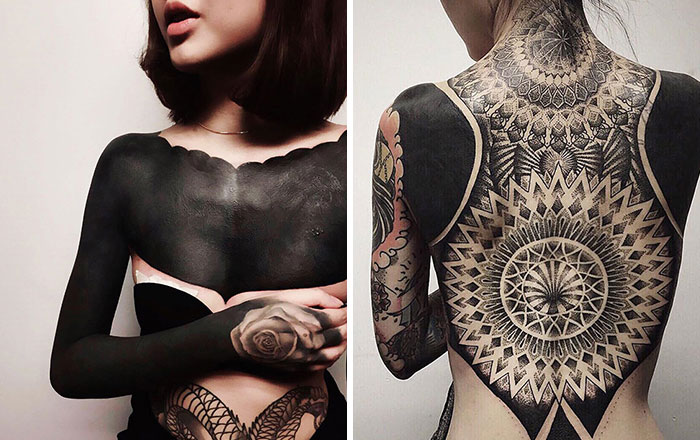 Los tatuajes completamente negros son la última moda en Singapur