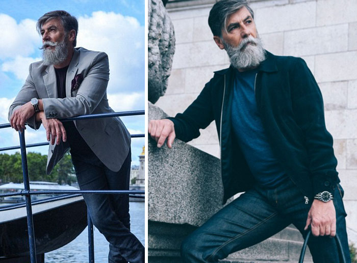 Este hombre de 60 años se convierte en modelo tras dejarse barba