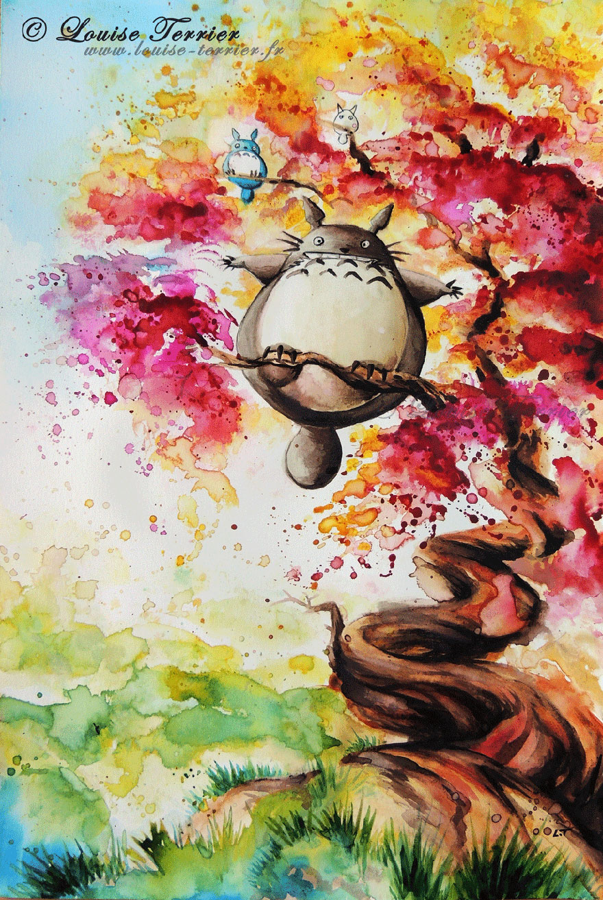 pinturas-acuarela-fanart-estudio-ghibli-louise-terrier (14)