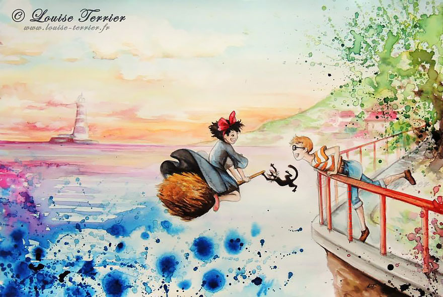pinturas-acuarela-fanart-estudio-ghibli-louise-terrier (6)
