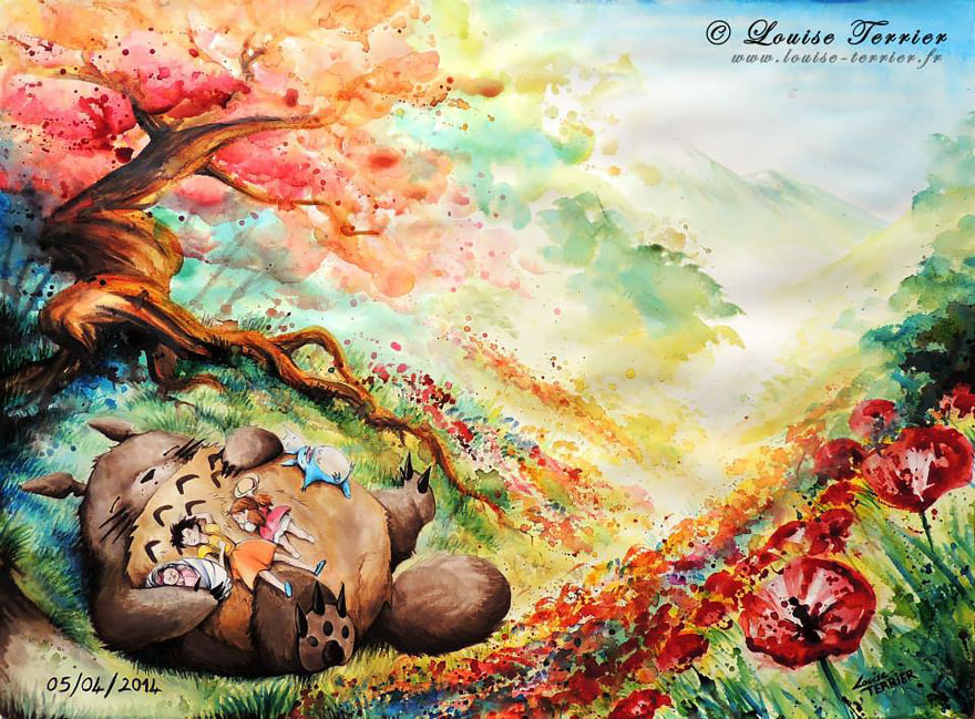 pinturas-acuarela-fanart-estudio-ghibli-louise-terrier (9)