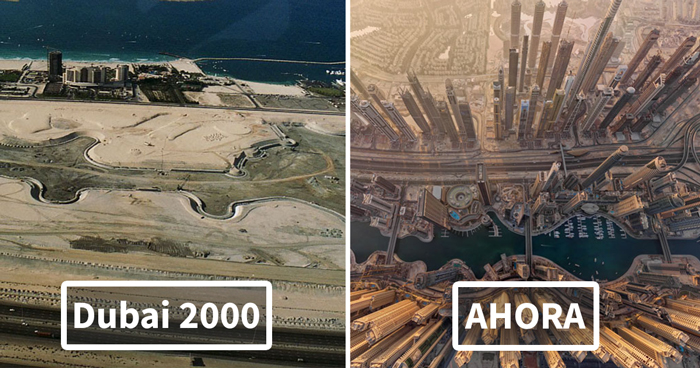 15 Fotos de antes y ahora mostrando el cambio de grandes ciudades con el tiempo