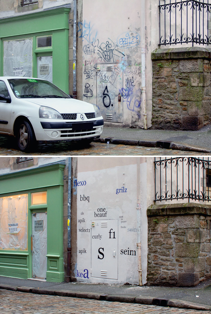Los graffitis reescritos por Mathieu Tremblin 3