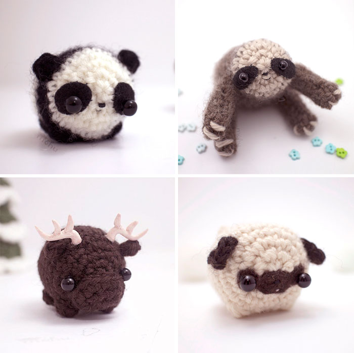 Animales de ganchillo en miniatura, por Mohustore